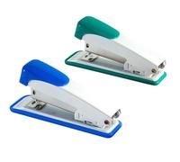 HOOWIFFY 2pcs Classic Medium Staplers Standard Stapler Abs Stainless Steel Modern Simple Design Stapling and Desktop Decoration Office Desk Use for Teachers and Random Color