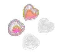 HOOWIFFY 2pcs Crystal Nail Art Cup Manicures Liquid Holder with Lid Assorted Color Glass Easy to Store and Carry for Home Use