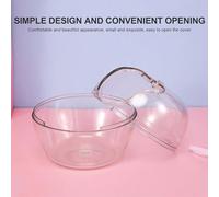 HOOWIFFY 2Pcs Hamster Transparent Bathtub Plastic Sand Bath Container Small Pet Bathroom Sauna Lightweight Cage Accessory for Dwarf Hamsters and Small Animals