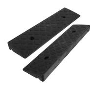 HOOWIFFY 2pcs Heavy Duty Plastic Wheelchair Ramp 500x130x40mm Threshold Curb Ramp for Driveways Sidewalks and Doorsteps Non-slip Entry for Scooters Cars Vehicles