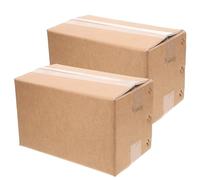 HOOWIFFY 2pcs Large Cooler Box Kraft Paper Insulated Thermal Bag with Aluminum Lining Convenient Handling Keeping Items Cold for Food Packaging and Mailing