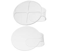 HOOWIFFY 2pcs Makeup Mixing Palette Cosmetic Pallet Acrylic Small Smooth Surface Tray for Mixing Multiple Colors Paint