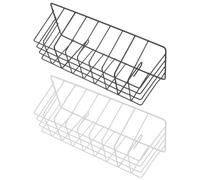 HOOWIFFY 2pcs Metal Rabbit Feeder Rack for Cage, Hanging Hay Holder for Bunny and Small Pets, Black and Silver Suspended Feeder Suitable for Rabbits and Hamsters