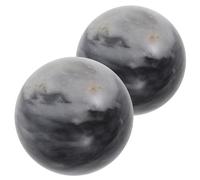 HOOWIFFY 2pcs Natural Jade Hand Exercise Balls for Therapy Massage and Stress Relief with Ergonomic Design, Portable Handball Shape, Comes with Box for Meditation and Deep Tissue Massage