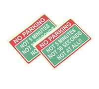 HOOWIFFY 2pcs No Parking Warning Sign Vehicle Sticker 7.07x6.29x0.04in Pvc Easy to Maintain Practical Creative Car Signs for Doorway of Restaurants