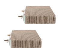 HOOWIFFY 2pcs Pet Bird Cage Stand Bird Perch Platform Comfortable Platform Easy to Clean Cardboard Paper Material Parrot Training Playground