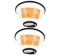 HOOWIFFY 2pcs Pet Neck Circles Collar for Dog and Cat Comfortable Wearing Experience Breathable Pp Material Does Not Obstruct Sight for Period