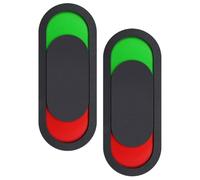 HOOWIFFY 2pcs Privacy Door Sign Slider Indicator, 3×7cm Black No-text Vacancy Occupied Status Switch Sign for Office, Conference, Home Restroom Use