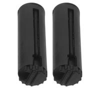 HOOWIFFY 2pcs Retractable Belt Ends Safety Belt End with Robust Locking Mechanism Easy Installation Black Abs Cylindrical Design for Handbags and Luggage