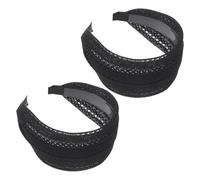 HOOWIFFY 2pcs Slip Breathable Headband Wide Lace Hair Bands for Yoga Workout Large Womens Headbands for Face Wash