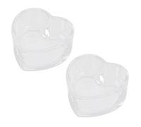 HOOWIFFY 2pcs Small Hamster Water Bowl Safe Chinchilla Bowl Holding Food and Water Comfortable Feeding Experience Glass 2.95x2.95x1.57in Household for Hamster Chinchilla