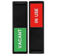 HOOWIFFY 2pcs Vacant Occupied Sliding Door Sign Acrylic Abs Practical Privacy Indicator Easy to Install for Office Bathroom Clinics