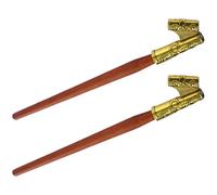 HOOWIFFY 2pcs Wooden Calligraphy Pen Nib Holders with Iron Alloy Tips, Classic and Luxurious Oblique Dip Pen Holders, Easy to Clean and Versatile, for Calligraphy Supplies and Artistic