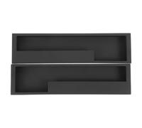 HOOWIFFY 2pcs Zinc Alloy Cabinet Door Handles Embedded Pull Handles for Wardrobe and Cabinet Doors Simple Design Black for Easy Open and Close