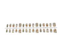 HOOWIFFY 30pcs Press on Nails Professional Abs Material Assorted Color Fashionable Trendy Style Easy Application Comfortable to Wear Suitable for Teens and Women