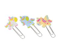 HOOWIFFY 3pcs Adorable Cute Metal Bookmarks Clip Paperclips for School and Office Use, Reliable and Versatile Assorted Colour Paper Clips for Organising Documents and Stationery