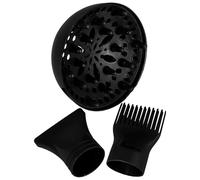 HOOWIFFY 3pcs Hair Dryer Diffuser Attachment Set Universal Plastic Dryer Nozzles with Comb and Concentrator for Hair Styling and Curl Defining