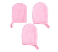 HOOWIFFY 3pcs Pink Mini Makeup Sponge Kit Made of Polyester Cotton, Washable and Reusable Cosmetic Pads with Simple Design for Gentle Facial Cleansing