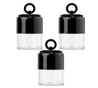HOOWIFFY 3pcs Refillable Loose Powder Box Mushroom Head 10g Makeup Setting Travel Powder Puff Container with Puff