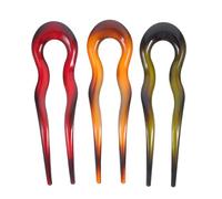 HOOWIFFY 3pcs U Shaped Hairpins Vintage Hair Accessories PC Material Comfortable Wear Effortless Hair Management Elegant Minimalist Style for Traditional Chinese Weddings