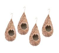 HOOWIFFY 4pcs Artificial Bird Nest Hanging Bird Nests Sleeping Bed Playground Suitable for Planting Flowers Nature Enthusiasts