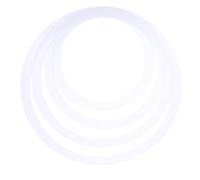 HOOWIFFY 4pcs Drum Silence Ring for Snare Drum White PC Film Not Easy to Deform Includes and Percussion Training