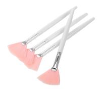 HOOWIFFY 4pcs Fan Makeup Brushes for Face Application Soft Nylon Bristles Plastic and Aluminium Handles for Shading and Highlighting for Professional Makeup Artists