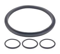 HOOWIFFY 4pcs Flexible Silicone Replacement Gaskets for Juicer Parts Seal Rings Compatible with Fresh Juice Portable Blender Black Kitchen Accessory