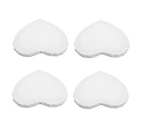 HOOWIFFY 4pcs Heart-Shaped Cotton Canvas Panels Stretched on Wood Frame for Painting, 8 Inch White Smooth Surface with Lightweight Design, for Art Craft and Home Decoration
