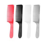 HOOWIFFY 4pcs Men's Hair Cutting Comb for Styling and Hairdressing, Curved Plastic Barber Comb with Rounded Tips, Portable Design for Daily Hair Care and Professional Cosmetologist Kit Use