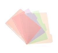 HOOWIFFY 4pcs Pp Binder Index Dividers Light Pink with Tabs Multi Pocket Folder Convenient Organization Easy Page Turning for Office and Study