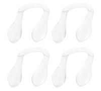 HOOWIFFY 4pcs Silicone Nose Pads for Glasses Plastic Frames U-shaped One-piece Nose Bridge Cushions for Comfortable Wear