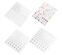 HOOWIFFY 4sets Self-Adhesive Facial Rhinestone Stickers for Eye and Face Makeup Reusable DIY Face Jewels Decor with Bright Rhinestone Jewelry Suitable for Festivals and Body Art