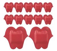 HOOWIFFY 50pcs Lip Shaped Wound Bandages Red Adhesive Wound Care Patches with Water Resistance and Effective Bleeding Stop for First Aid and Injured Care