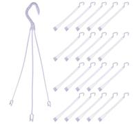 HOOWIFFY 50pcs Plastic Plant Hanging Hooks for Indoor and Outdoor Use, Easy Installation, Practical White Garden Flowerpot Hangers Suitable for Bedrooms and Balconies