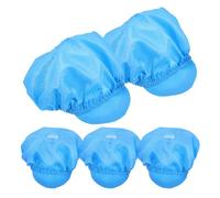 HOOWIFFY 5Pcs Blue Anti-Static Working Caps for Electronics and Pharmaceutical Industry, Breathable Dust-Resistant Protective Hats for Cleanroom and Food Processing Workshops