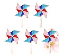HOOWIFFY 5pcs Fashion Windmill Collar Pin Brooch Alloy Creative Brooch Accessories for Unisex Everyday Clothing