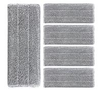 HOOWIFFY 5pcs Mop Head Replacement Cloth Premium Water Absorbent Microfiber for Floor Cleaning Compatible with Flat Mops Grey