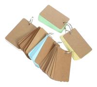 HOOWIFFY 6 Books Blank Words Flashcards Students English Words Cards Thick Kraft Linerboard Simple Stylish Design Lightweight Smooth Surface Easy to Store for Recording Vocabulary and Daily