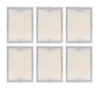 HOOWIFFY 6 Pieces Blank Graduation A4 Certificate Paper Core Set, Two-Side Offset Paper, Easy to Write, Suitable for Academic Awards and Classroom Awards, Horizontal Or Vertical Use