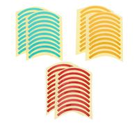 HOOWIFFY 60pcs Quarter-Circle Stickers Reflective Gauge Labels Self-Adhesive Reflective Film High Adhesion Versatile Use for Industrial Equipment Machinery