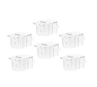 HOOWIFFY 6pcs Acrylic Tube Clamps Fixing Clip Universal Compatibility Secure Pipe Fixation for Pump Hose and Filter Tank Tubing Aquarium Care and Maintenance