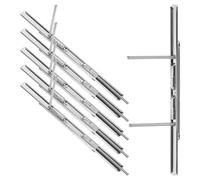 HOOWIFFY 6pcs Binder Spine Inserts Metal Binding Spines with Smooth Surface and Well Polished Silver Iron Plating Large Capacity for Home and School Use