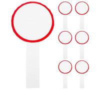 HOOWIFFY 6Pcs Erasable Scoreboards 10X20Cm Handheld Dry Erase Whiteboards with Red Marking for Voting Judges Score Paddles Office Supplies and Stationery