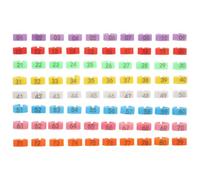 HOOWIFFY 80pcs Colorful Poultry Leg Bands 16mm Clip-on Chicken Foot Rings Numbered Identification Markers for Ducks Geese Pigeons Homing and Small Birds