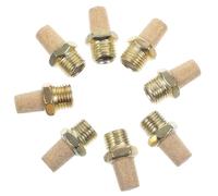 HOOWIFFY 8pcs Compressed Pneumatic 1/4 Air Pneumatic Mufflers Copper Thread Connector Allows Airflow Prevents Sound Transmission Golden Industrial Fields