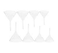 HOOWIFFY 8pcs Laboratory Glass Funnels Borosilicate Filter Funnels with Stems for Scientific Experiments High Temperature Resistant