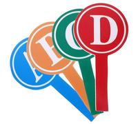 HOOWIFFY Abcd Dry Erase Scoreboard 4Pcs, Handheld Single Sided Voting Paddle Set with Strong Structure, Practical for Classroom Voting and Judges Scoring