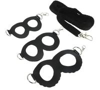 HOOWIFFY Adjustable Black Sugar Glider Leash Harness Set, Small Pet Traction Rope for Outdoor Walking, Bite-Resistant Sugar Glider Walking Rope for Little Animals