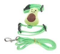 HOOWIFFY Adjustable Green Pet Harness Leash Set for Bunny and Small Pets, Adorable Sleeveless Nylon Plush Vest with Breathable Design, Easy to Put and Take, Charming and Chic Style